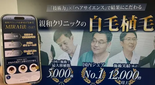 親和クリニックの自毛植毛